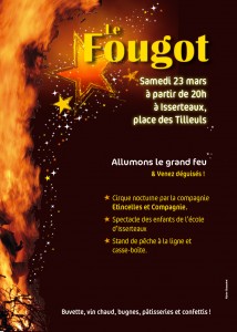 feu à Isserteaux, fête organisé par l'Amicale Laïque